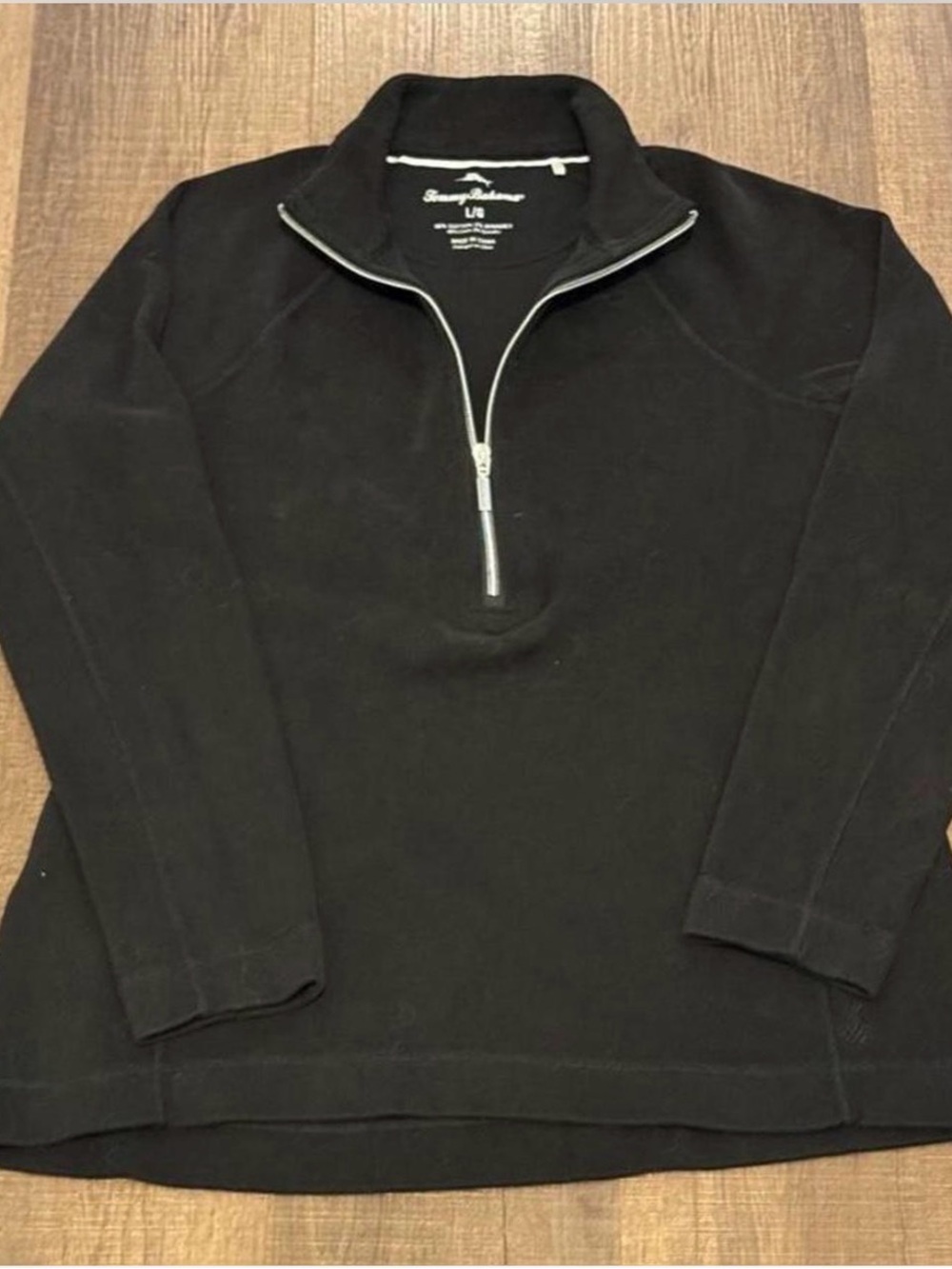 Tommy Bahama Black Aruba Women’s Half-Zip Pullover Sweater Size L